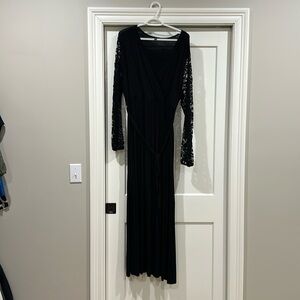 2XL Black Bridesmaid Maxi Dress